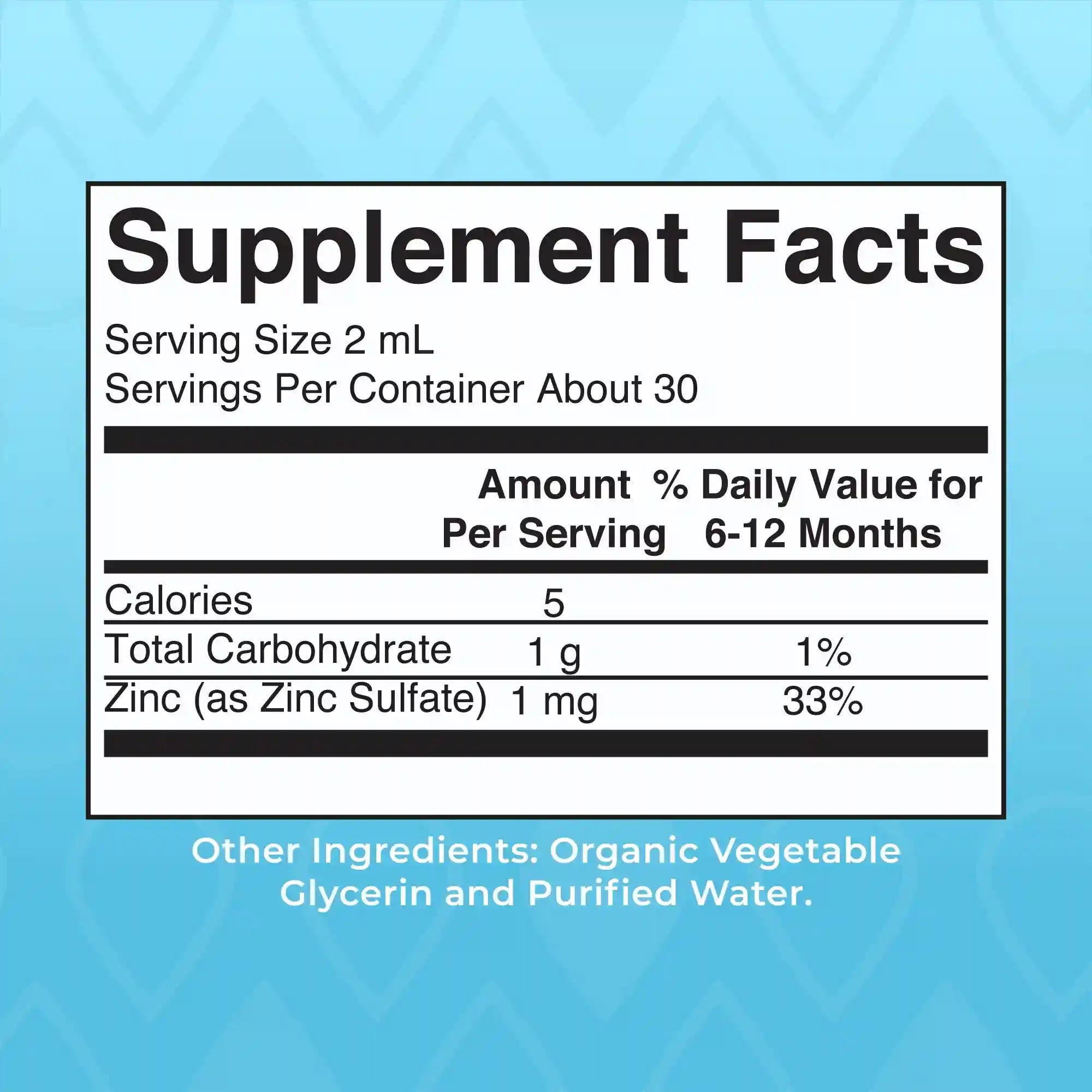 Organic Infant Liquid Zinc